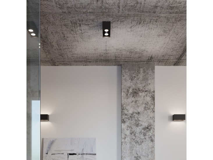 Quad fekete mennyezeti lámpa