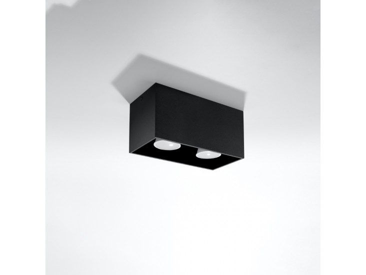 Quad fekete mennyezeti lámpa