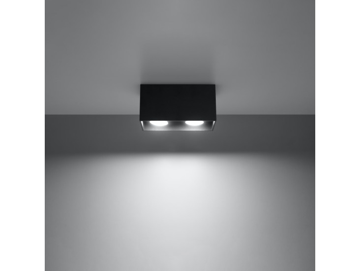 Quad fekete mennyezeti lámpa