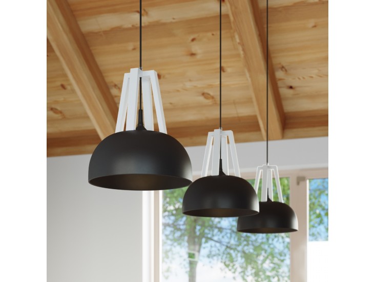 Casco fekete/fehér függőlámpa