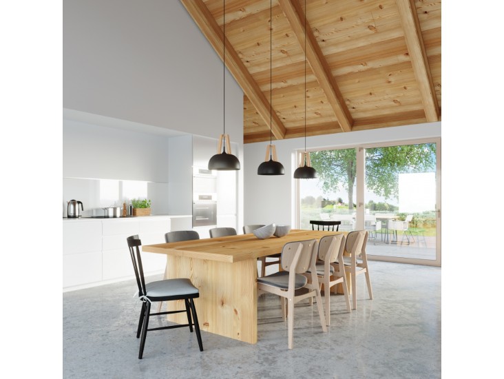 Casco fekete/natúr tölgy függőlámpa