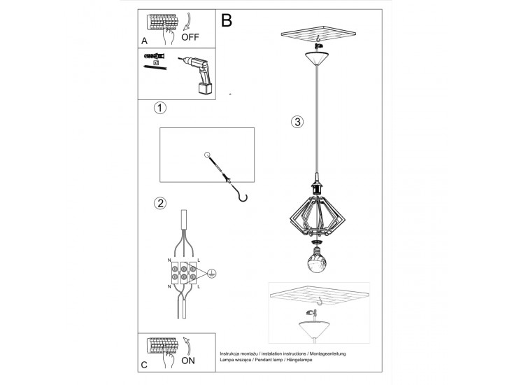 Pompelmo natúr tölgy függőlámpa