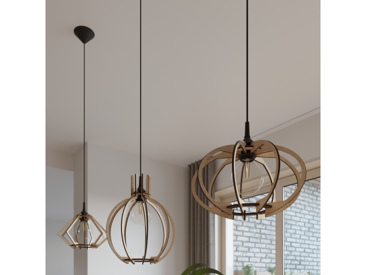 Pompelmo natúr tölgy függőlámpa