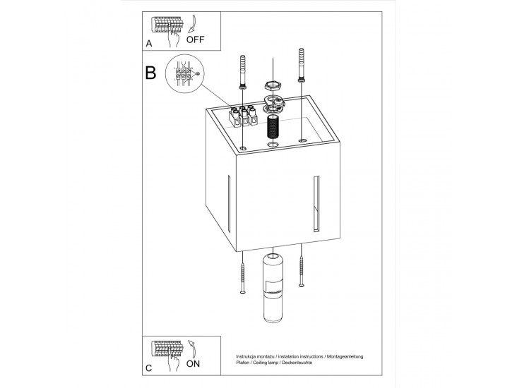 Pixar fehér mennyezeti lámpa