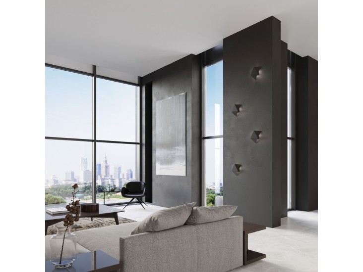 Solido fekete fali lámpa