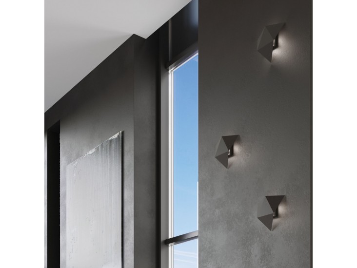 Solido fekete fali lámpa