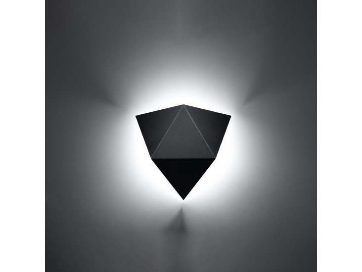 Solido fekete fali lámpa