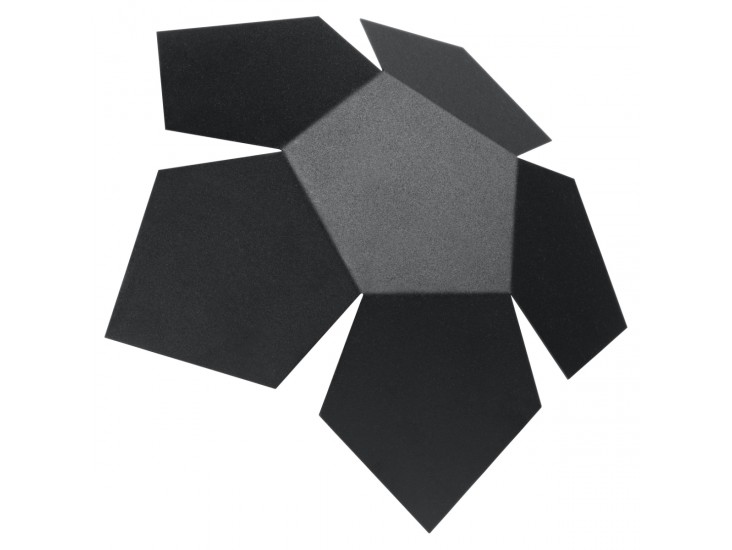 Penta fekete fali lámpa