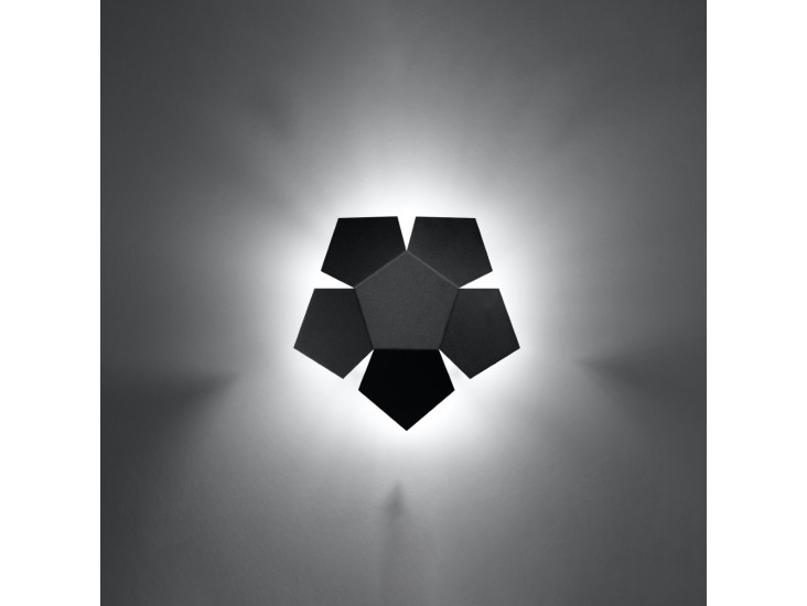 Penta fekete fali lámpa