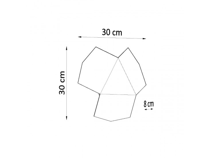 Tre fehér fali lámpa