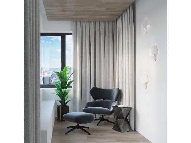 Tre fehér fali lámpa