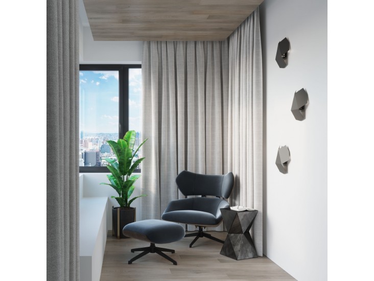 Tre fekete fali lámpa