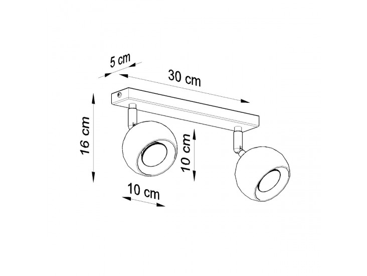 Oculare 2 fehér mennyezeti lámpa
