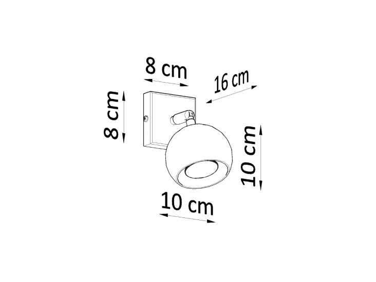 Oculare fekete fali lámpa