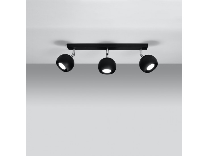 Oculare 3 fekete mennyezeti lámpa