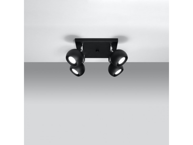 Oculare 4 fekete mennyezeti lámpa