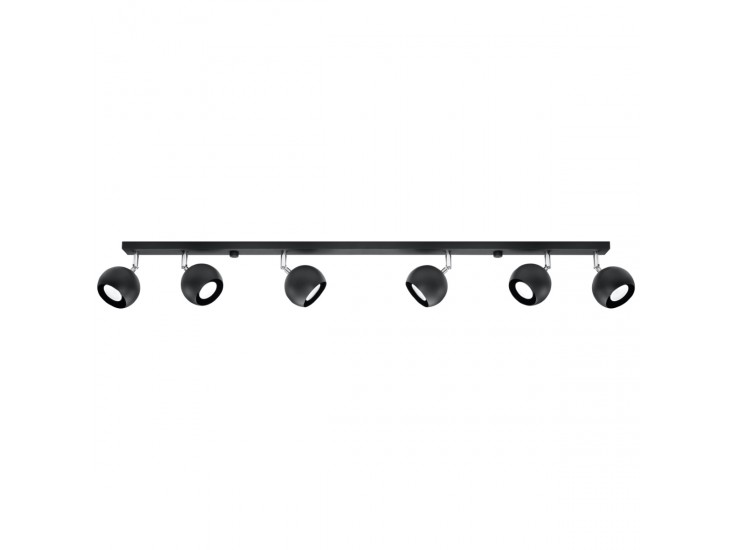 Oculare 6L fekete mennyezeti lámpa