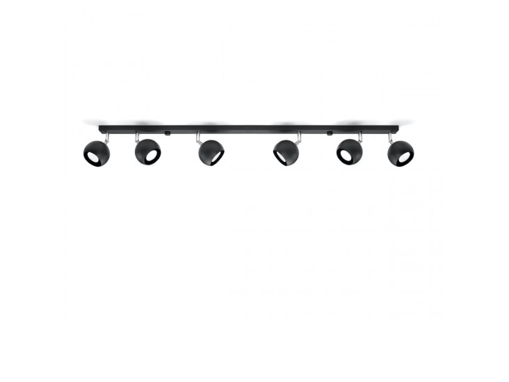 Oculare 6L fekete mennyezeti lámpa