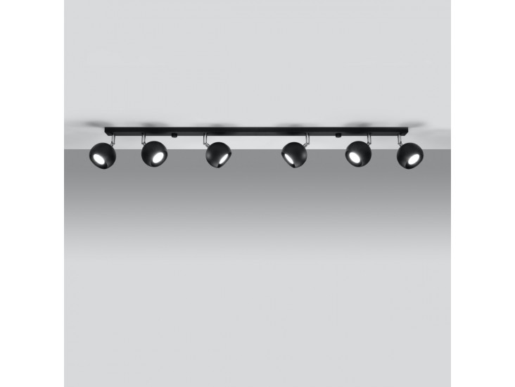 Oculare 6L fekete mennyezeti lámpa