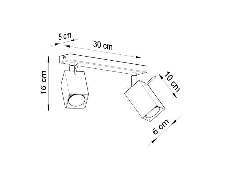 Merida 2 szürke mennyezeti lámpa
