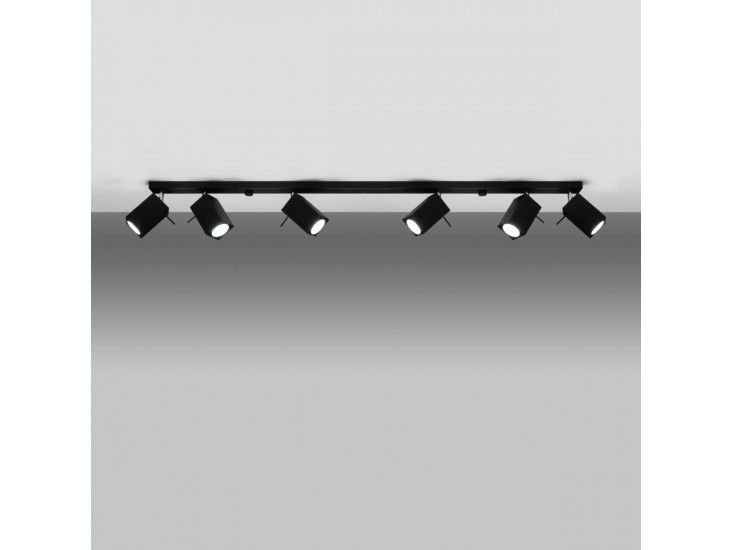 Merida 6L fekete mennyezeti lámpa