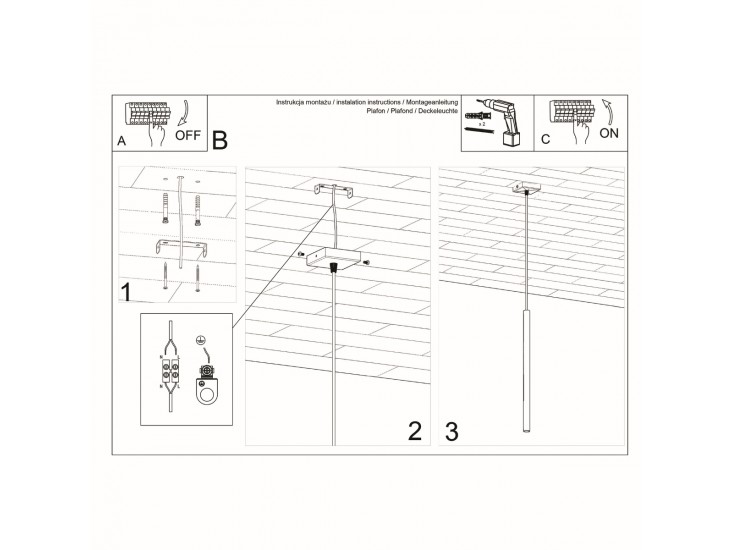 Pastelo 1 fehér függőlámpa