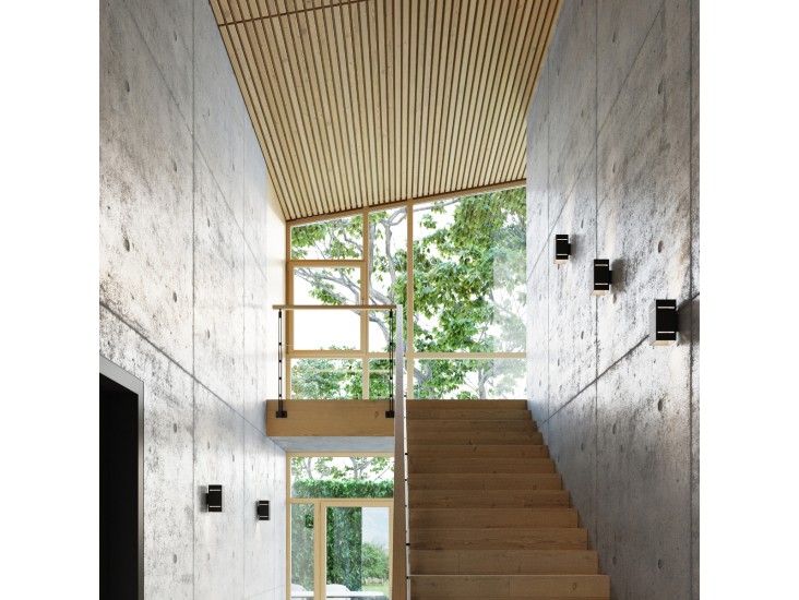 Blocco fekete fali lámpa