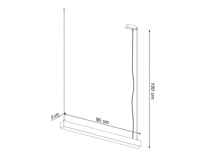 Pinne 90 szürke 3000K függőlámpa