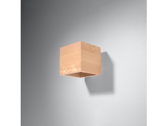 Quad natúr tölgy fali lámpa