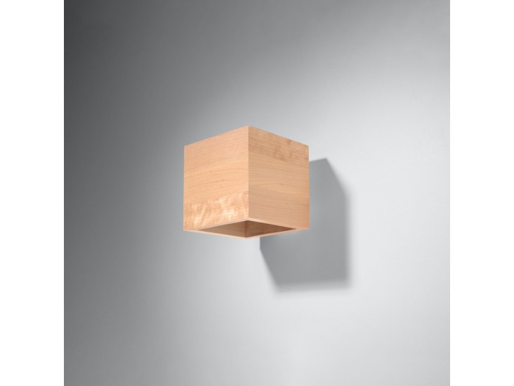 Quad natúr tölgy fali lámpa