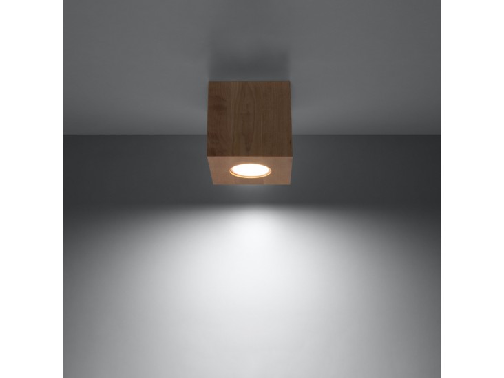 Quad natúr tölgy mennyezeti lámpa