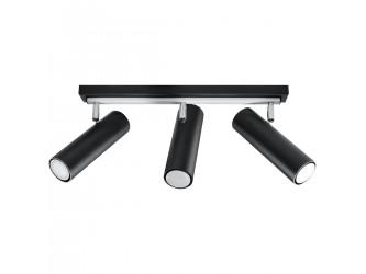 Direzione 3 fekete mennyezeti lámpa