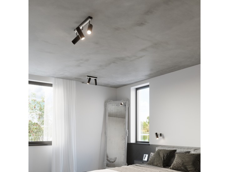 Direzione 3 fekete mennyezeti lámpa