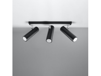 Direzione 3 fekete mennyezeti lámpa