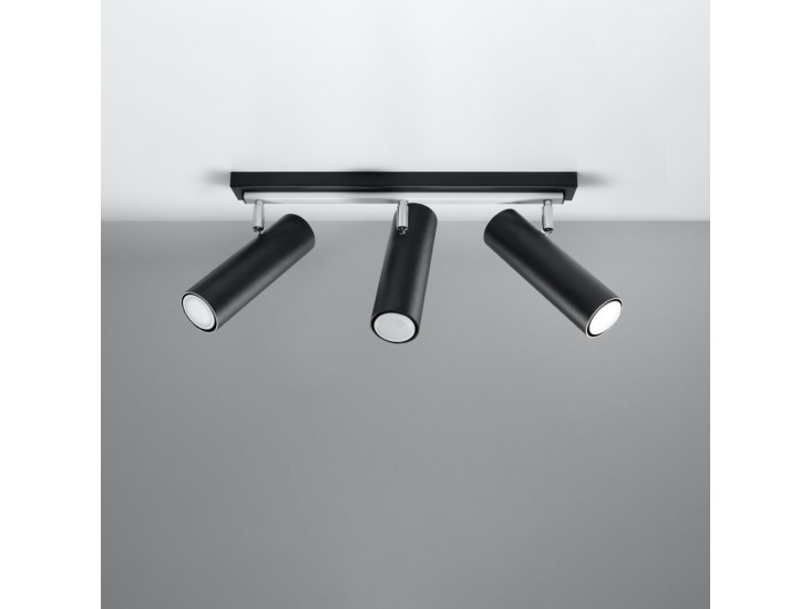 Direzione 3 fekete mennyezeti lámpa