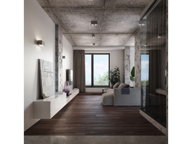 Quad Maxi fekete fali lámpa