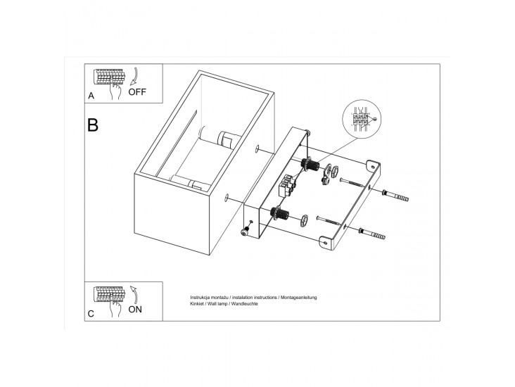 Lobo Maxi szürke fali lámpa