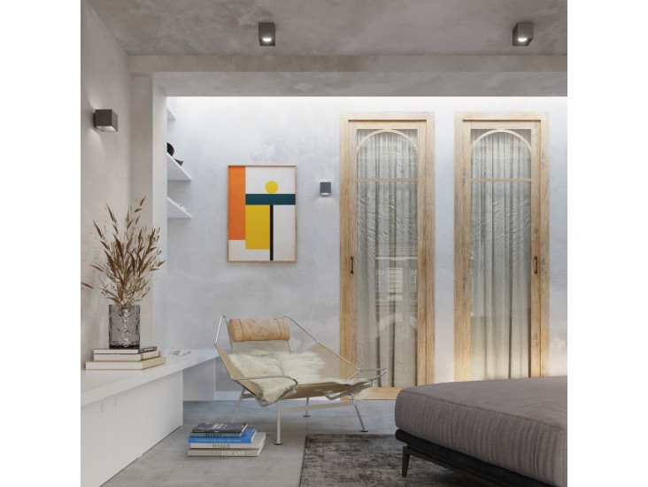 Quad 1 antracit fali lámpa