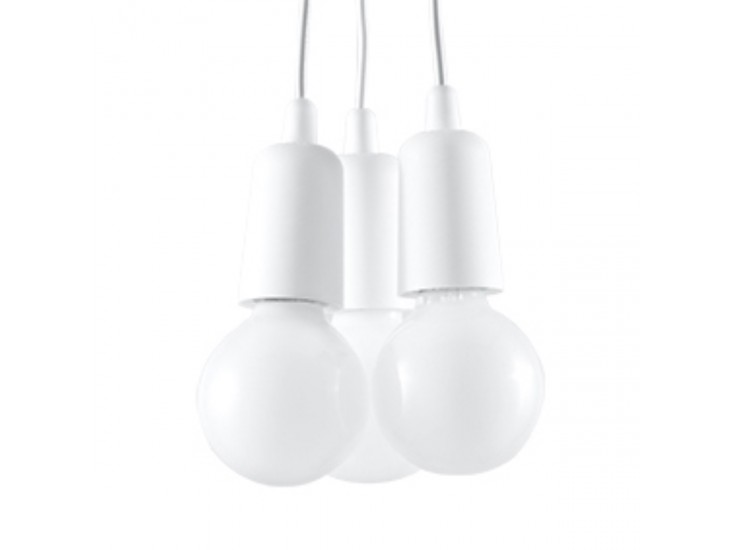 Diego 3 fehér függőlámpa