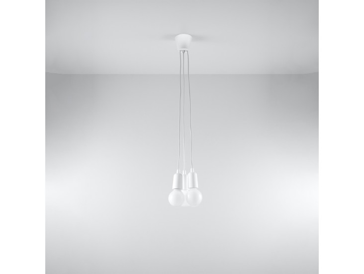 Diego 3 fehér függőlámpa