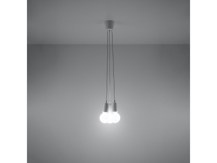 Diego 3 fehér függőlámpa