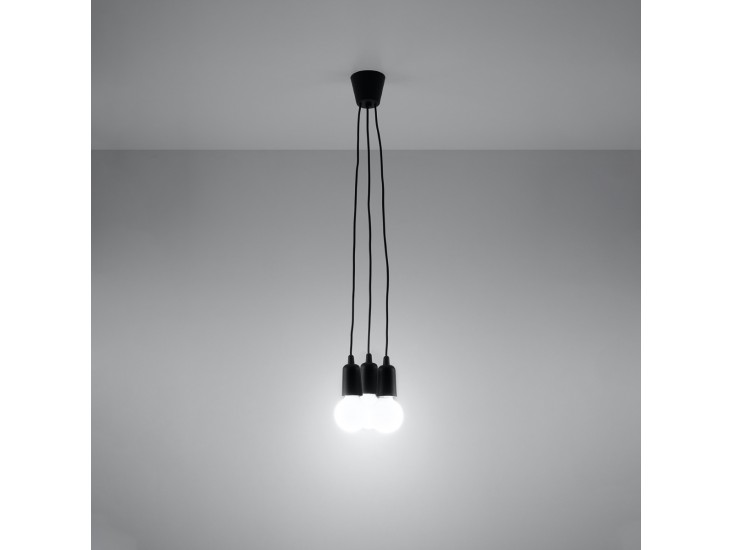 Diego 3 fekete függőlámpa