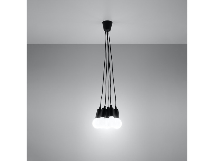 Diego 5 fekete függőlámpa