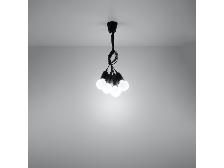 Diego 5 fekete függőlámpa