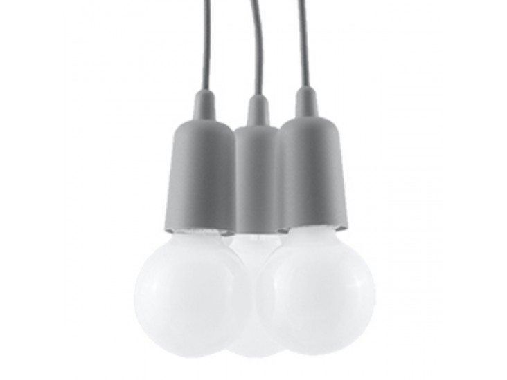 Diego 3 szürke függőlámpa
