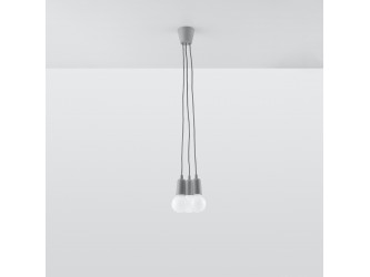 Diego 3 szürke függőlámpa