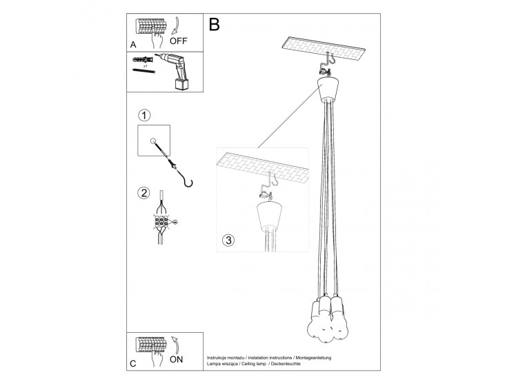 Diego 5 narancssárga függőlámpa
