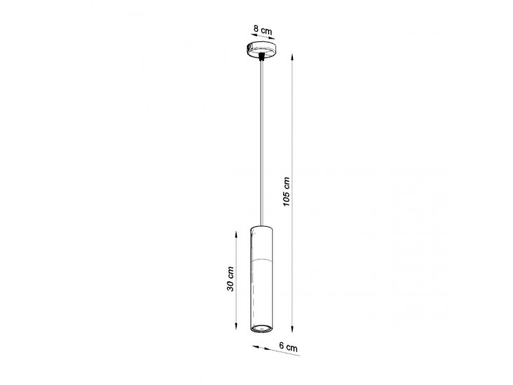 Pablo fekete függőlámpa