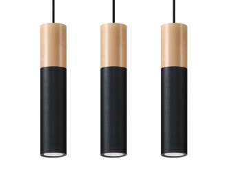 Pablo 3 fekete függőlámpa