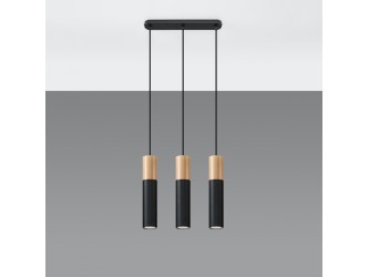Pablo 3 fekete függőlámpa